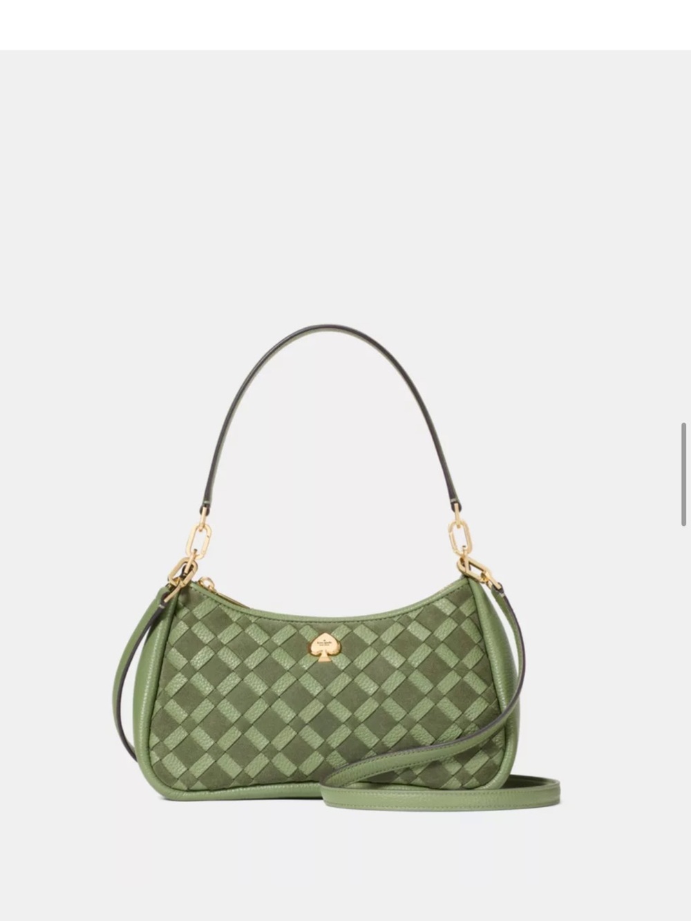 NWT kate spade 	Kayla Woven Leather Small Convertible Shoulder Bag